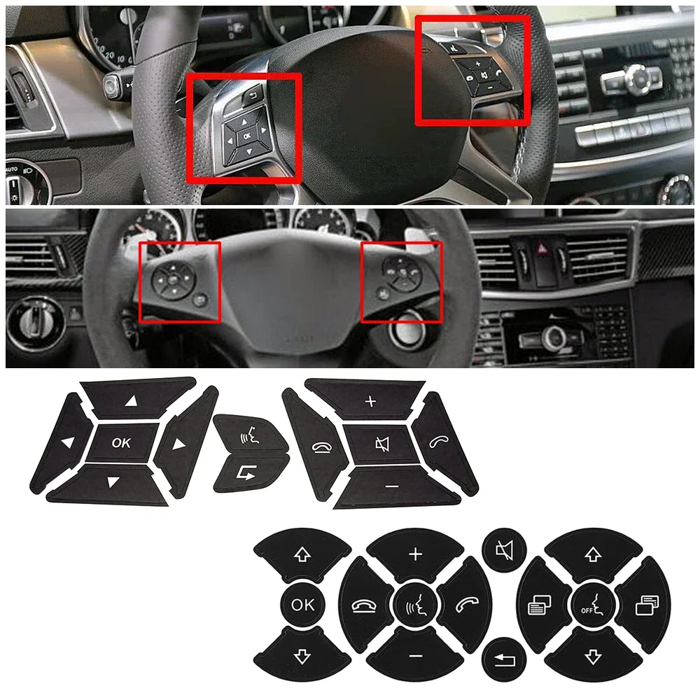 For Mercedes Benz A Class W176 A160 A180 A200 A220 A250 Car Steering Wheel Button Repair Sticker Decal