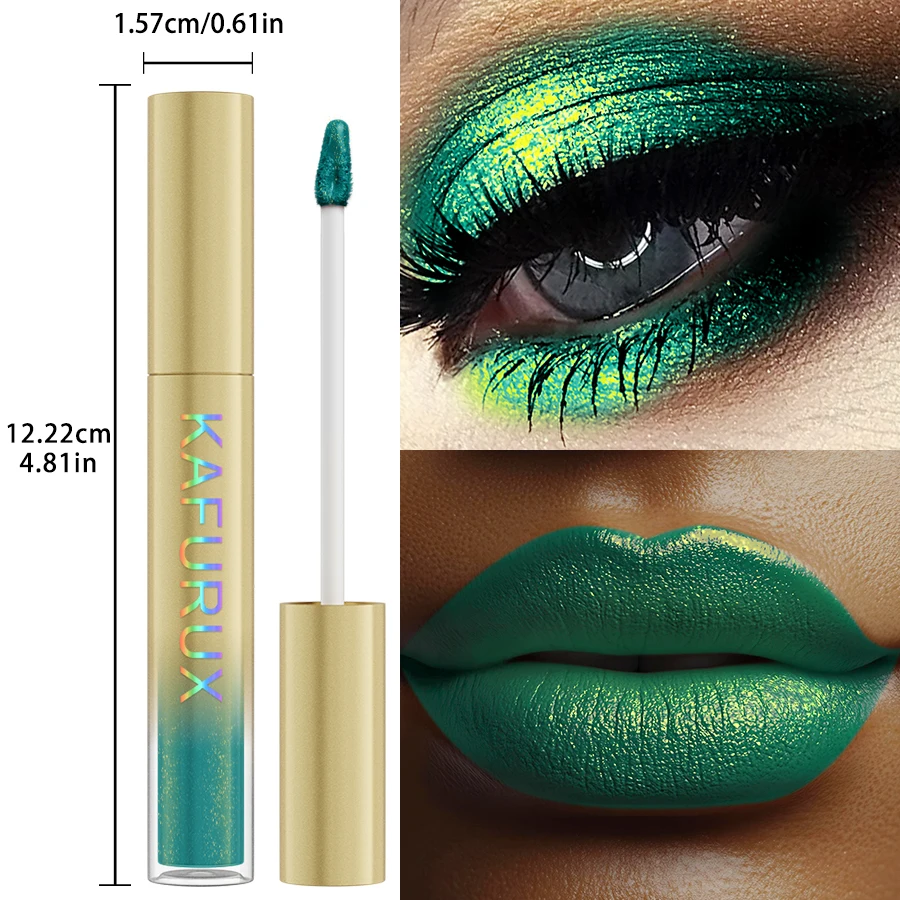 3 ألوان لؤلؤية ظلال عيون ملمع شفاه مقاوم للماء مع تصبغ لامع غرامة العين والشفاه ماكياج الشفاه تينت مستحضرات التجميل هدايا للنساء #2