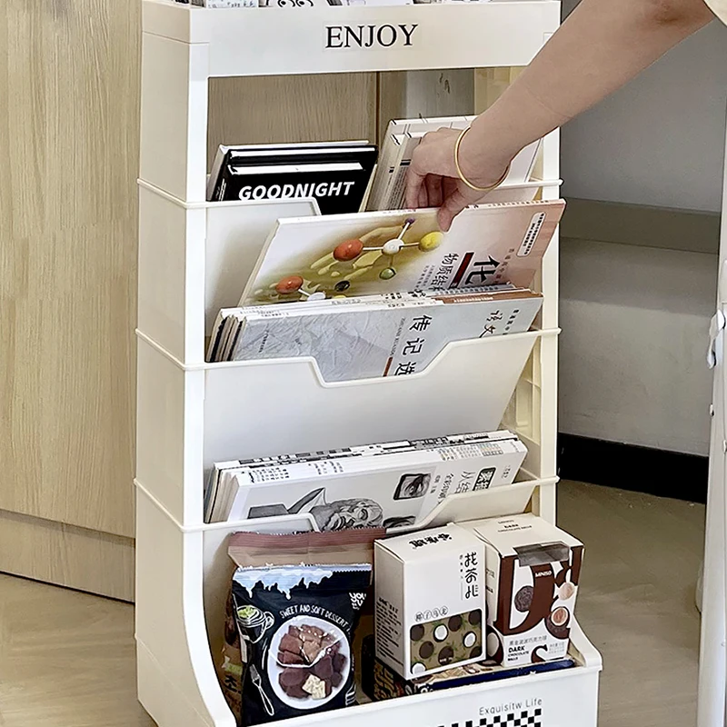 Filing Cabinets Floor Magazine Rack Shelf Display Stand Desktop Furniture Bookcase Book Storage Desk Shelves Office Newspaper