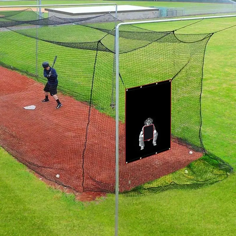 هدف رمي البيسبول ممارسة الكرة اللينة هدف الضرب 4x6 قدم مدرب ضرب البيسبول لتعزيز مهارة الرمي للفناء الخلفي #3