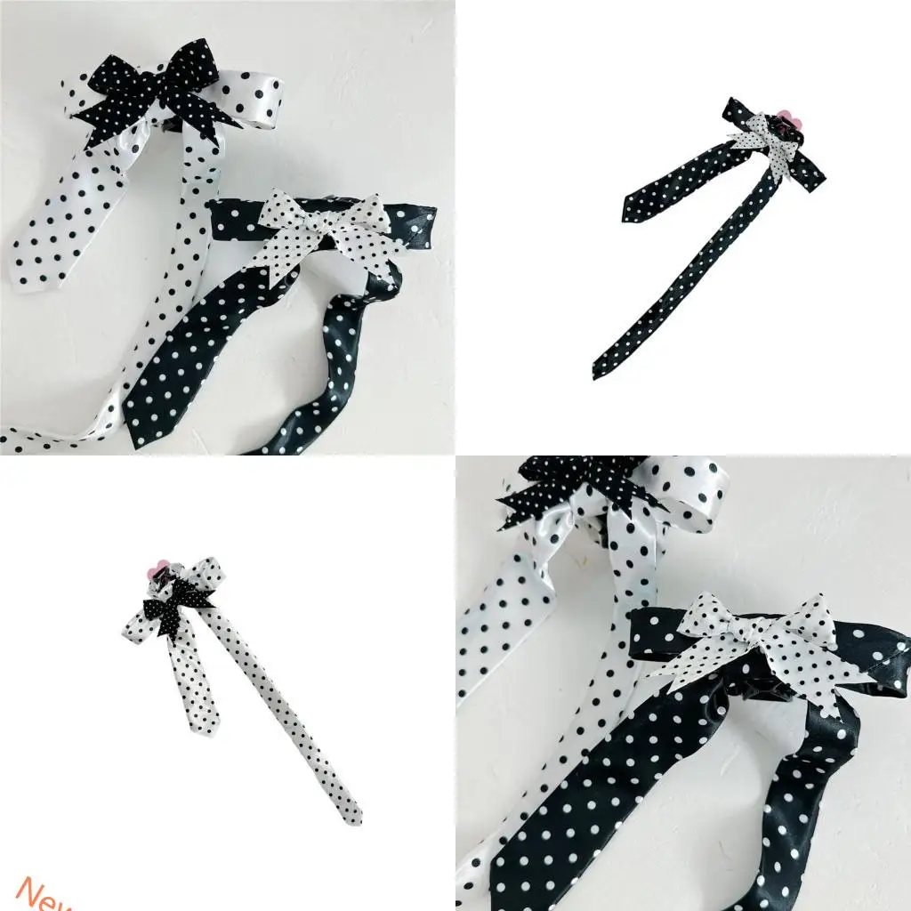 

Заколка для волос с темными бантиками и балетками Темный бантик Черный головной убор Элегантная заколка для волос LXAD