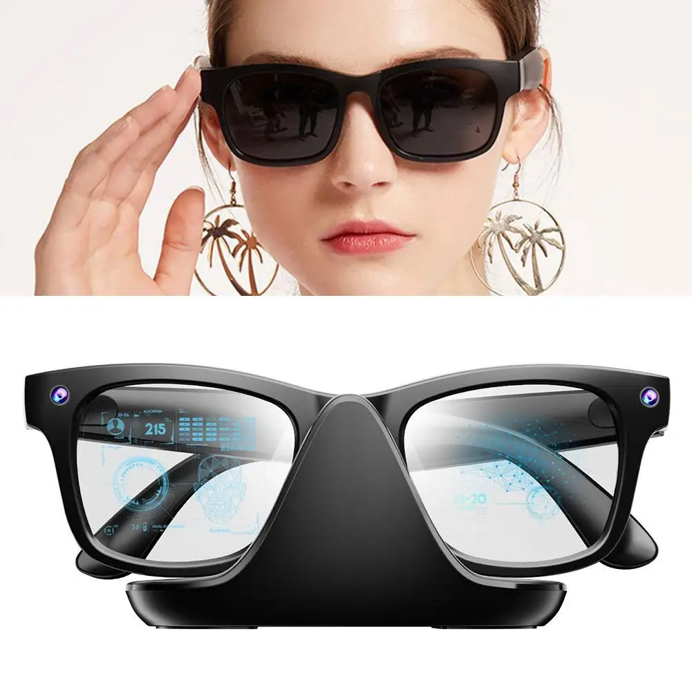 Base de carga para gafas inteligentes META, Estuche de transporte mejorado para tiempo de reproducción, cargador de gafas inteligente Ray Ban C8F5