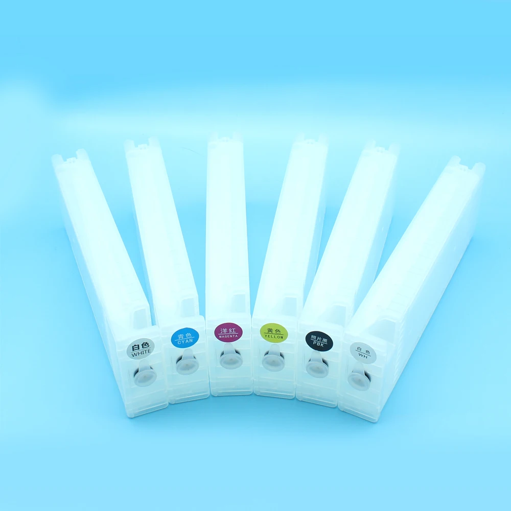 

6 Colors T725 T7251-T7254 T725A Refillable Ink Cartridges With Chips For Epson Surecolor SC-F2000 SC F2000 F2100 DTG Printers