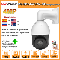 Hikvision 4MP PTZ IP Camera DS-2DE4425IW-DE 4-inch 25X Powered by DarkFighter IR Network Speed Dome 100M IR Audio H.265+ IP66