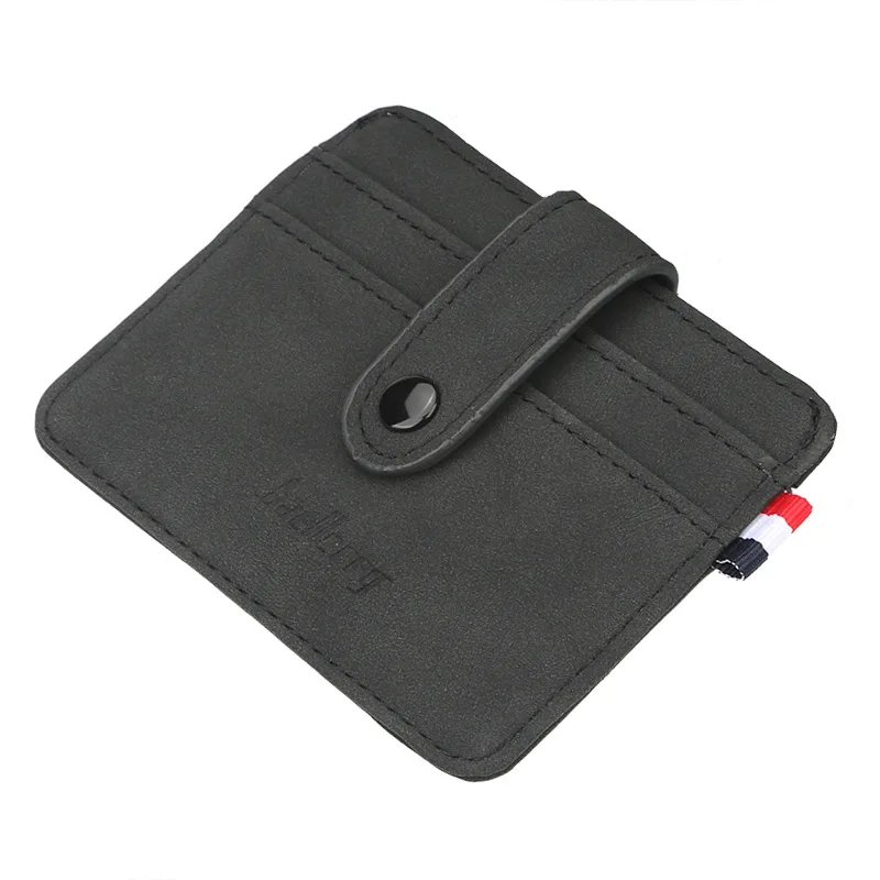 Baellerry Short Card Wallet for Men Business Male Wallets Quality Pu Leather Hasp Card Holder Man Slim Money Purse Porte Carte