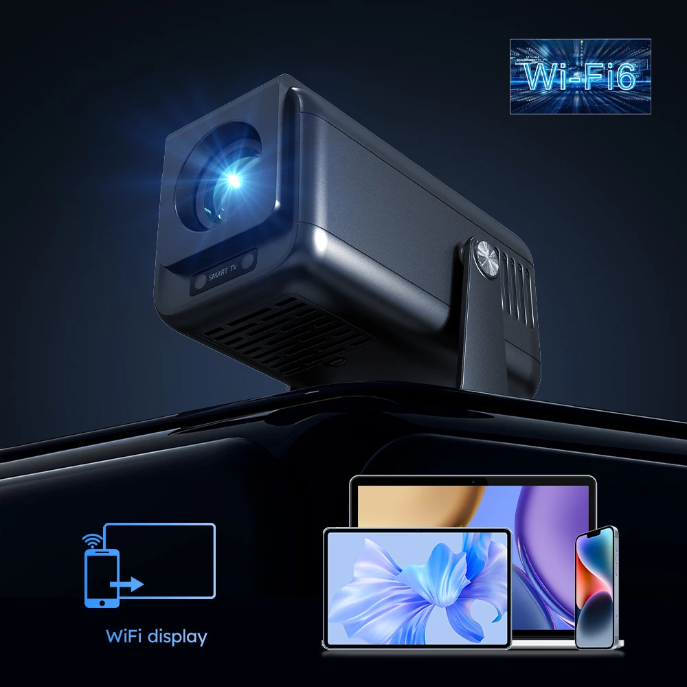 New Hy300 Pro Hy500 Android 13 1080P Projector 4K Android Smart Bluetooth Wi-Fi Video Theater Smart Home Portable Mini Projector