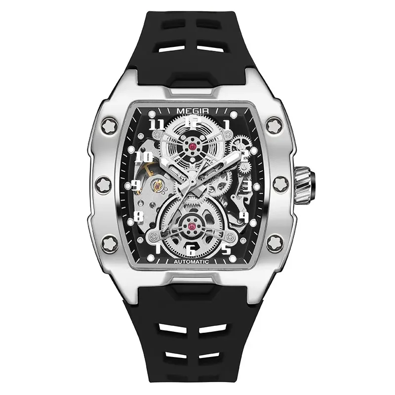MEGIR 8602 Fashion Orange Automatic Watch Men Waterproof Luminous