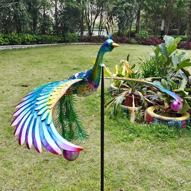 New Animal Wrought Iron Balancer Ornament Outdoor Balcony Courtyard Park Floor Decoration