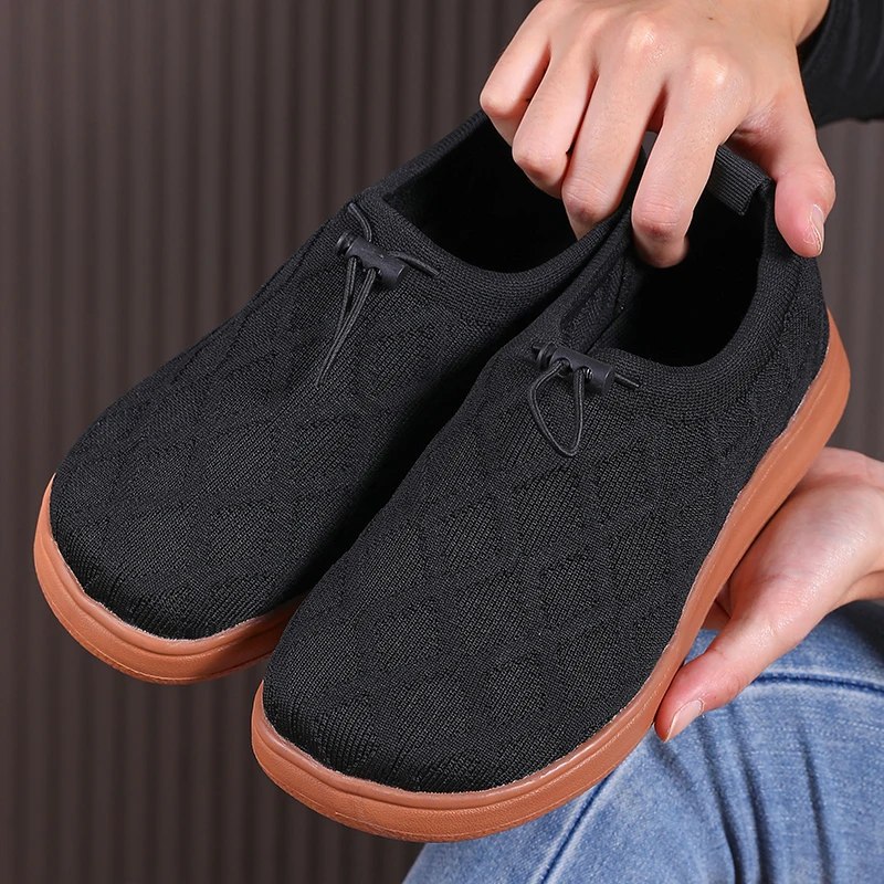 

Wide-head Casual Shoes One-piece Slip-on Comfortable Walking Shoe Soft Sole No Tightness Mid-to-older Adult Leisure Walking Shoe