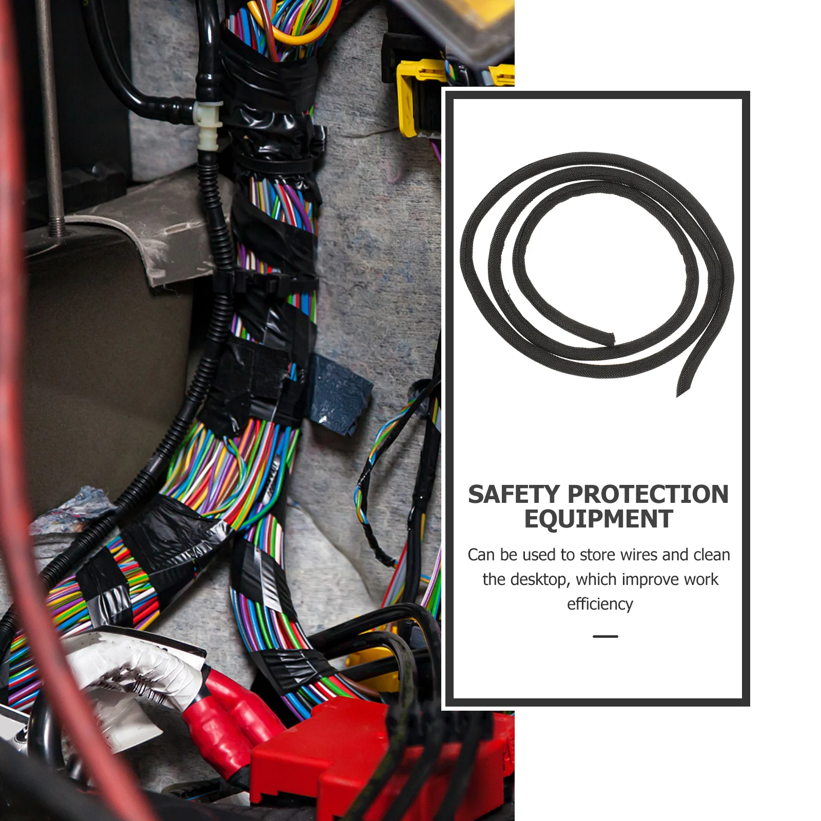 

Cable Sleeve Cord Organizer Weaving Wire Sleeve Protective Wrap Desk Cable Management Cord Sleeves for Cables Wire Hider