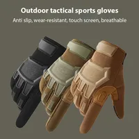 Tactical outdoor gloves touch screen sports shooting hiking racing hunting men's full finger protection wear-resistant