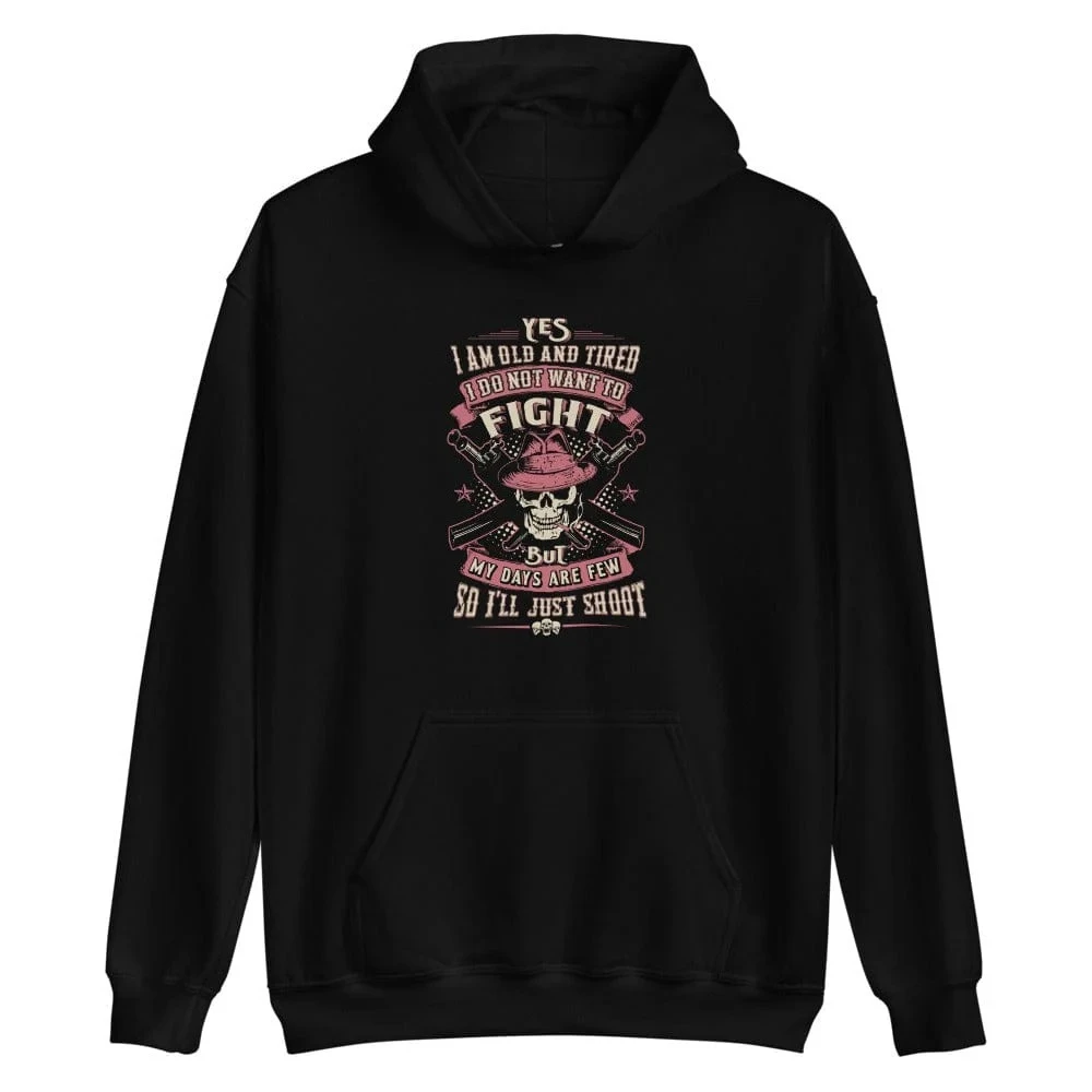 

Yes I Am Old and Tired Skull Print Hoodie Men's and Women's Long Sleeve Sweatshirt Pullover Y2k Tops Autumn and Winter Clothing