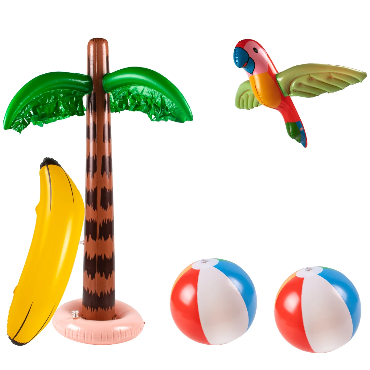 Inflatable Palm Trees Flamingo Summer Party Decorations Jumbo Coconut Trees Beach Backdrop Favor Hawaiian Luau Party Decoration