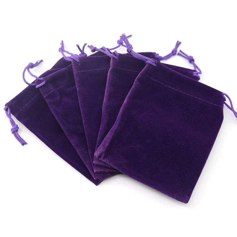 10pcs/lot 5*7cm 7*9cm 9*12cm Purple Jewelry Packaging Pouch Velvet Drawstring Bag for Gift Small Treat Bag Fast Delivery