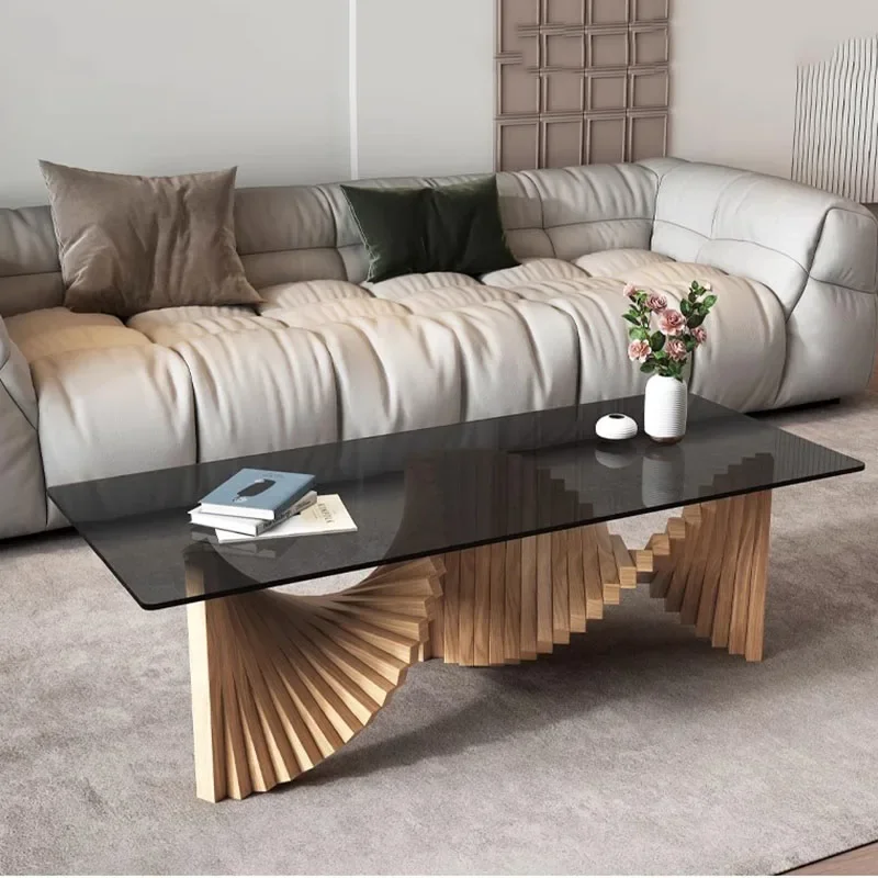 Luxury Center Coffee Table Modern Aesthetic Designer Simple Coffee Table Transparent Unique Dinner Mesas Bajas Home Furniture