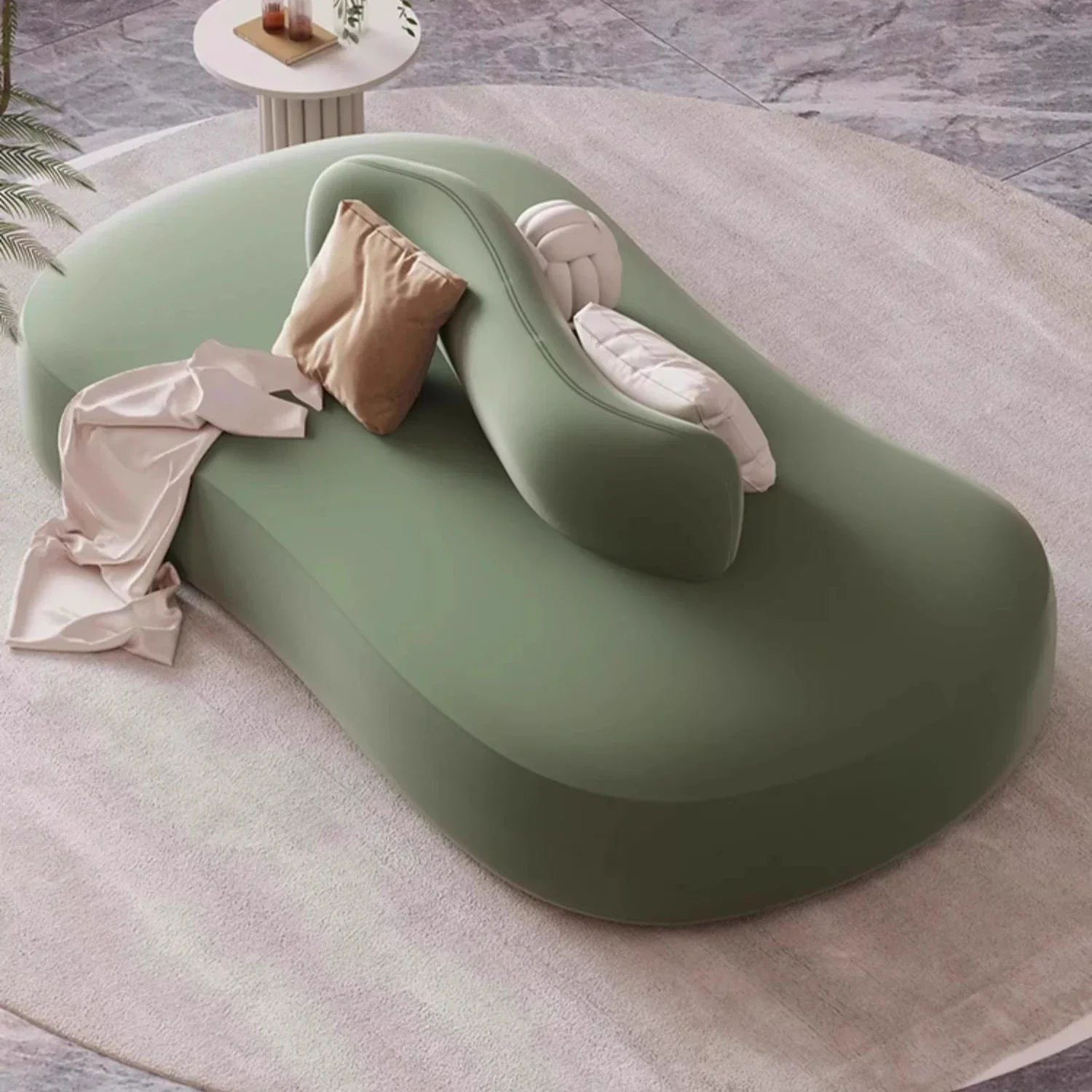 Designer Minimalist Living Room Sofa Foam Sponge Organizer Cream Clouds Couch Small Family Customized Canape Salon Furniture image 5
