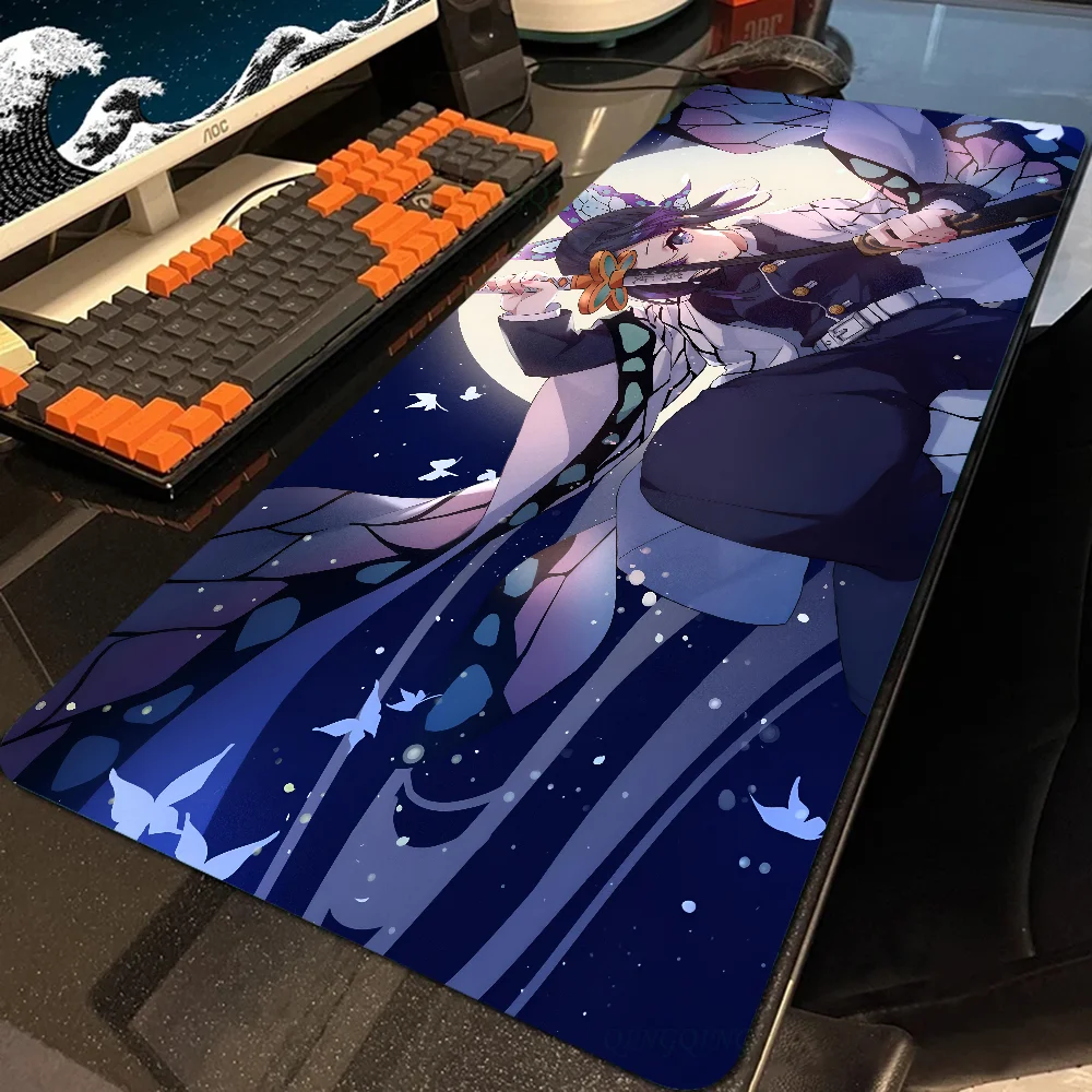 Kochou Shinobu Anime Girl Mousepad Large Gaming Mouse Pad LockEdge Thickened Computer Keyboard Table Desk Mat