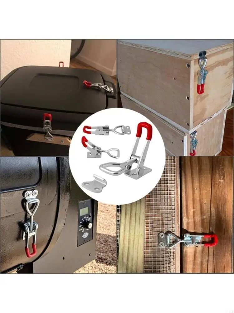 

F1CF Adjustable Toggle Clamp Latches Toggle Latches Holding Capacity Pull Latches Clamp for Door, Box Case Trunk
