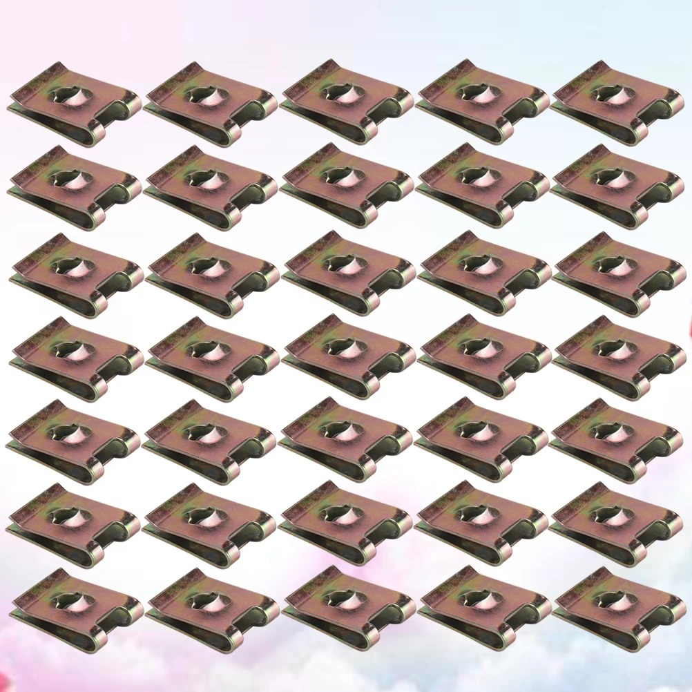 

50pcs U Nut Fastener Manganese Steel Spire U Clip High Strength Panel Bumper Fixing Fasteners For Door Dashboard Wires