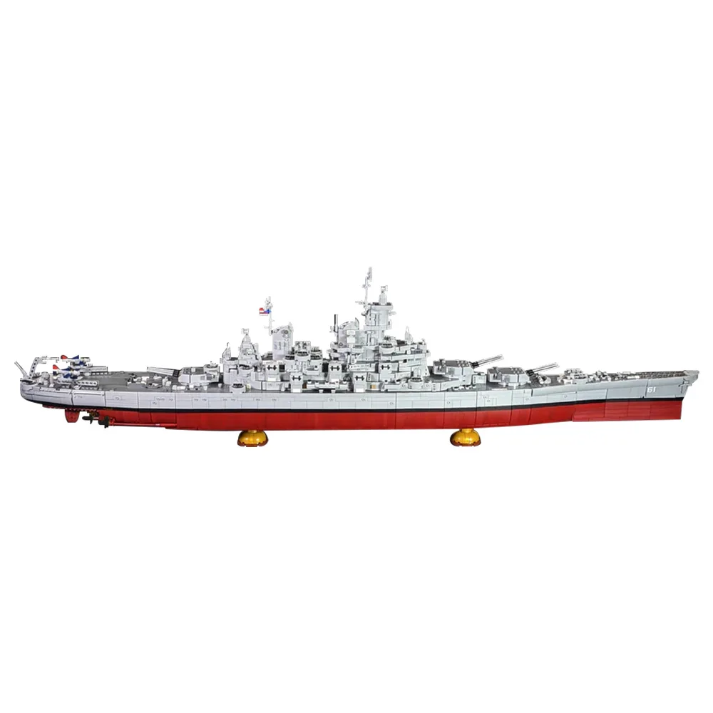Gobricks MOC USS Iowa BB-61 cuirassé briques modèle USS Missouri BB-63 les croiseurs marins de classe Lowa blocs de construction jouet cadeau