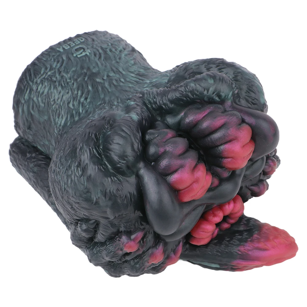 Geeba novo modelo inspirado no dragão gato masturbador masculino de canal duplo feito de silicone seguro vagina realista onahole brinquedos sexuais 18 +