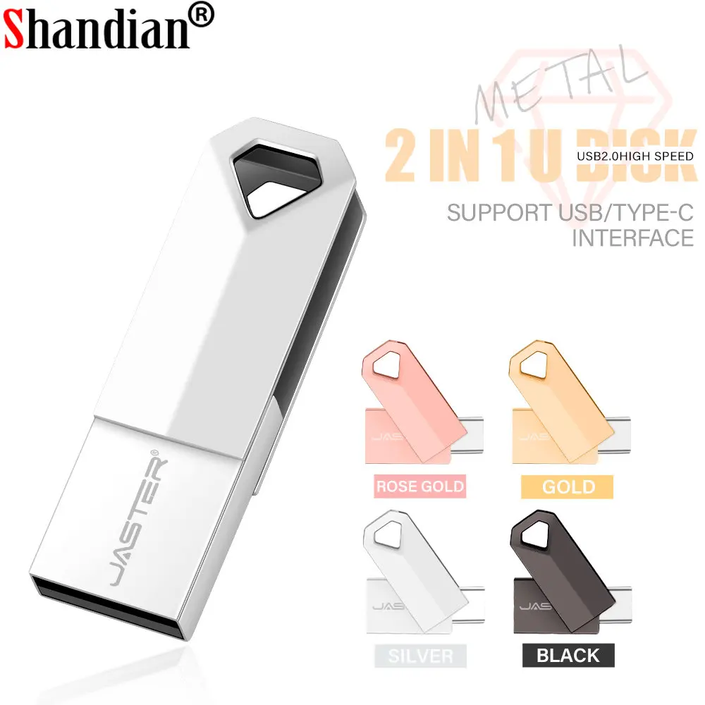 O flash de usb do metal de shandian conduz 2.0 64gb 100% capacidade real waterproof a movimentação da pena 32gb logotipo feito sob encomenda livre presente criativo u disco 16gb