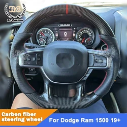 Heated Real Carbon Fiber Steering Wheel Suit For Dodge RAM 1500 2019 2020 2021 Car Steering Wheel（NOT For TRX)