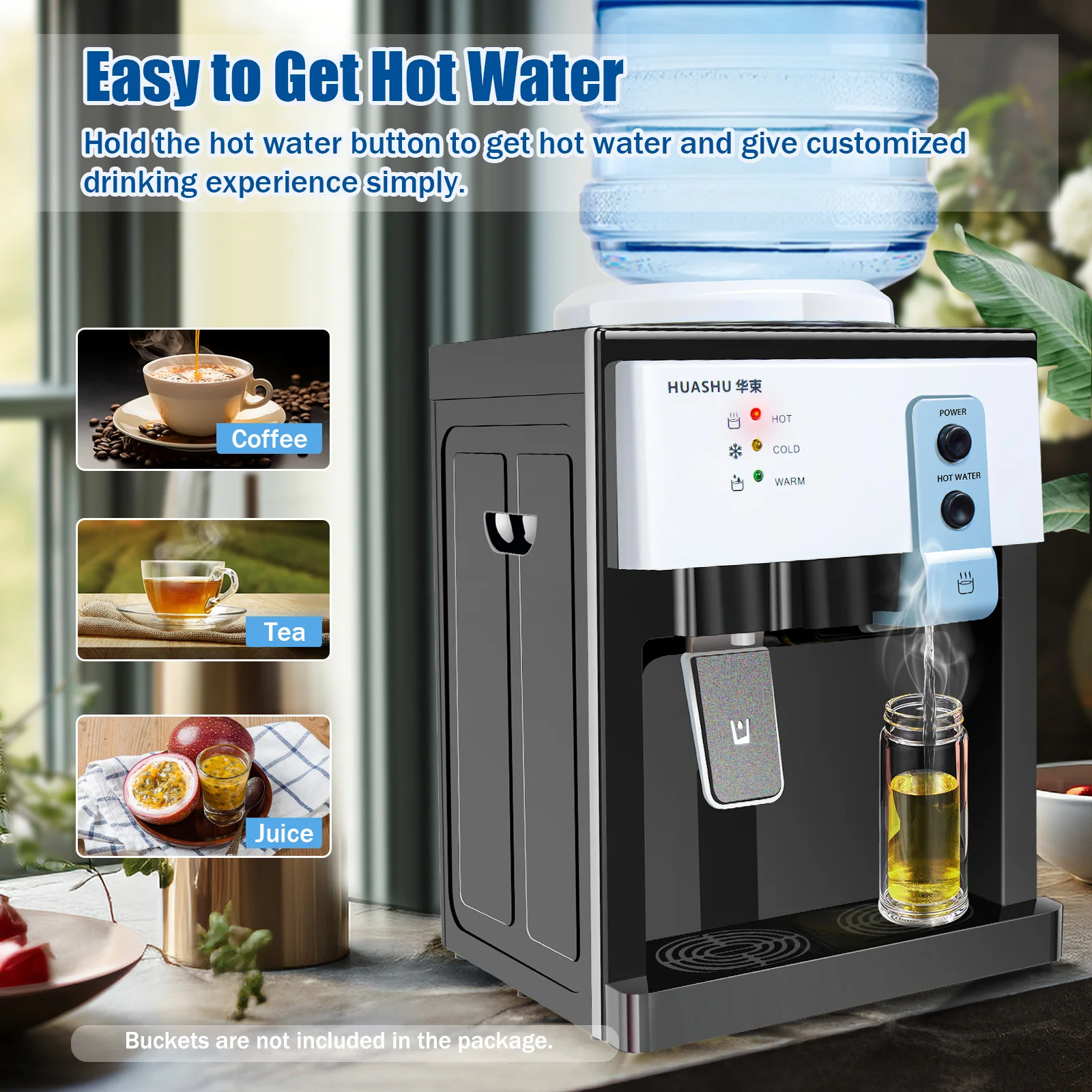 Desktop Hot and Cold Water Dispenser with Water Cooler Distributor