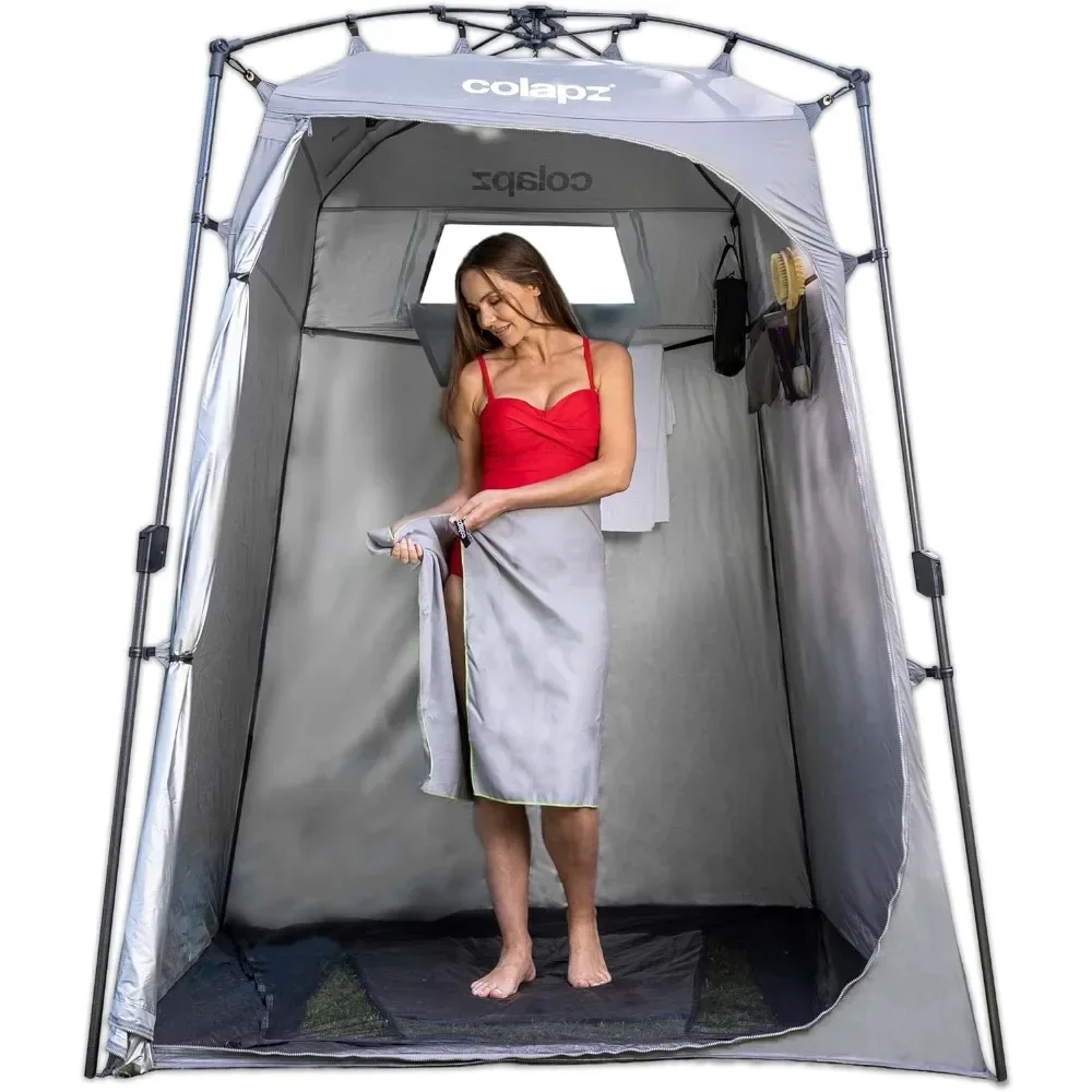 

Camping Shower and Pop Up Toilet Tent - Additional Camping Storage Tall Tent - Privacy Beach Tents Shelters Pop Up Freight free