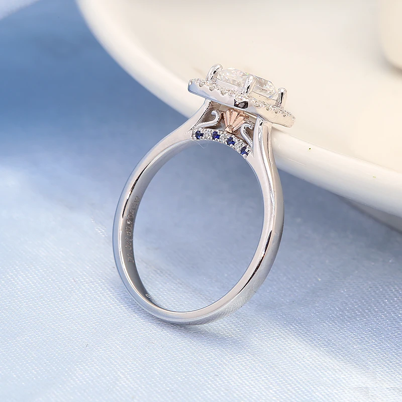IGI Certificate DE Color 1.0Carat 5x6mm Cushion Cut Lab Grown Diamond Engagement Ring Solid Real 14k White Gold for Women Ring image 2