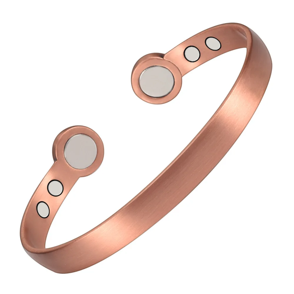 

Simple Negative Ion Magnetic Copper Bracelet Anti-radiation Anti-oxidation Healthy Slimming Cuff Bracelet