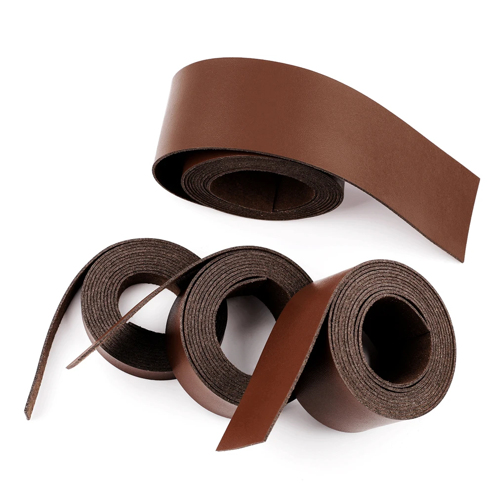 2Meters Wide Flat Leather Crafts Straps Strips for Bag Belt Handle Making Leathercrafts Jewelry Accessories 1.25/2.5/3.75/5cm