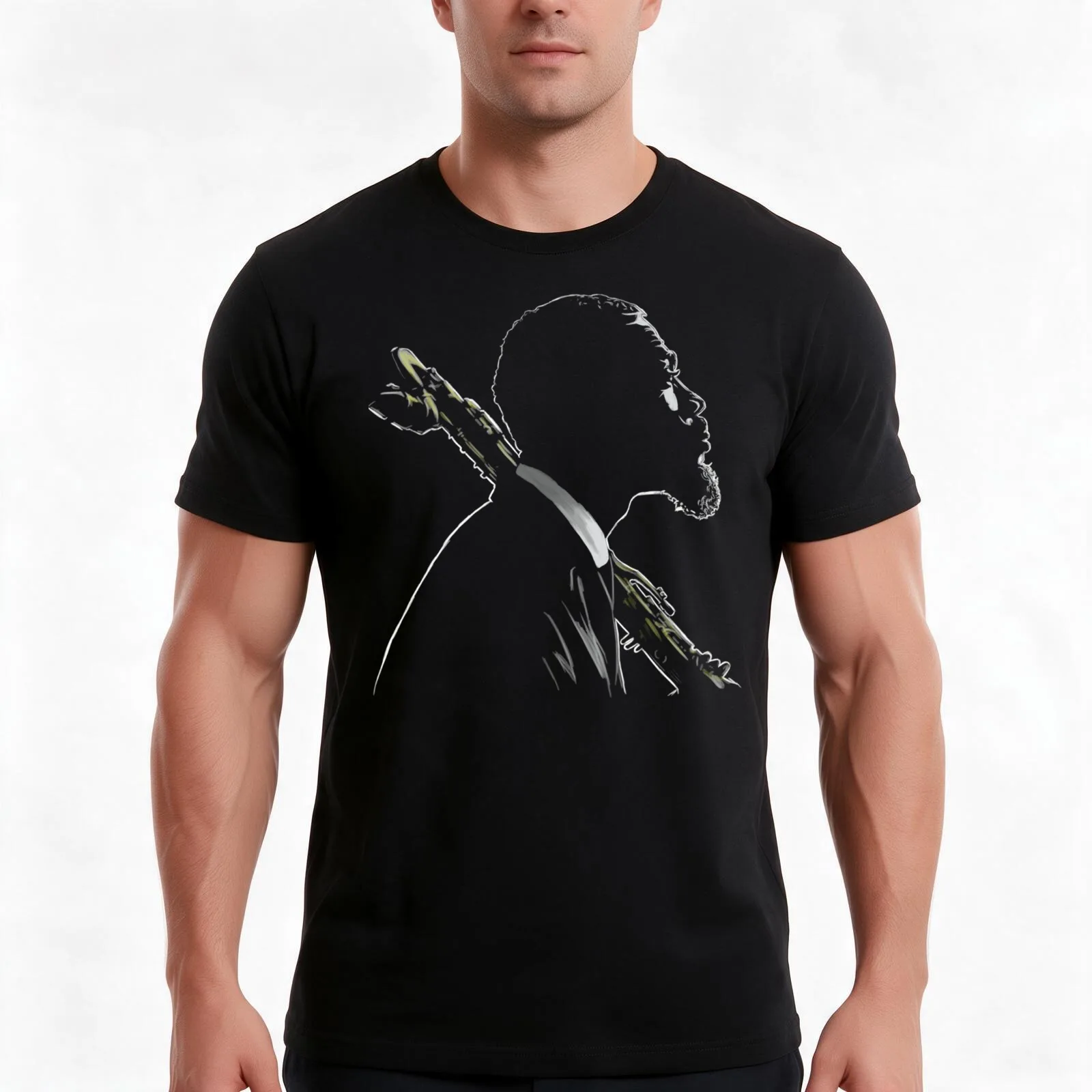 Eric Dolphy T-Shirt, Summer Casual Cotton Tee, Oversized Streetwear Tops, Vintage Graphic Print, Loose Fit Short Sleeve