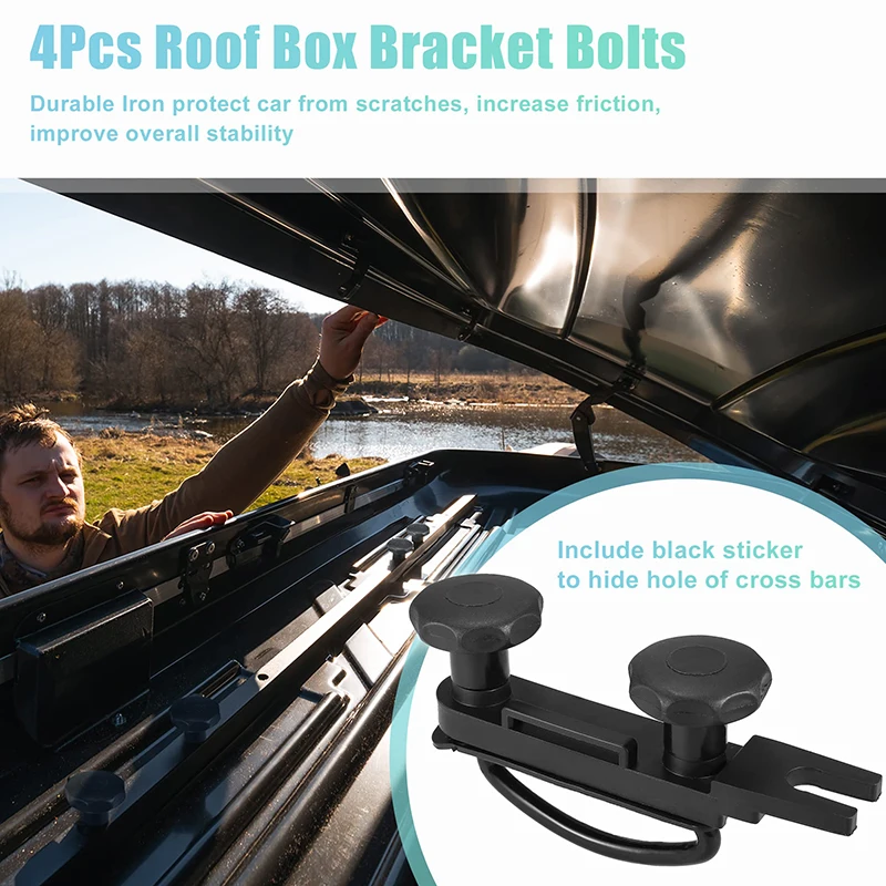 4 قطعة/المجموعة العالمي صندوق السقف U بولت المشابك 83 مللي متر العرض الداخلي تشمل 8 قفل المكسرات 2 الأشرطة مسامير الحديد لحاملات البضائع الآمنة