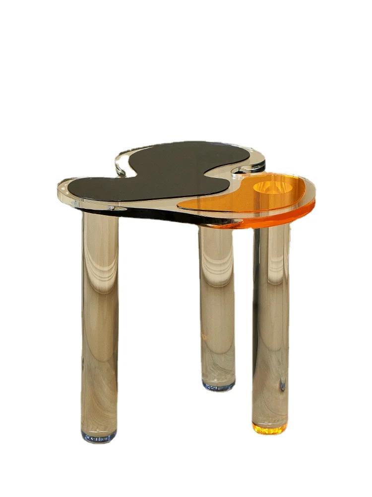 

YY Household Transparent Coffee Table Modern Minimalist Designer Light Luxury Creative Corner Table