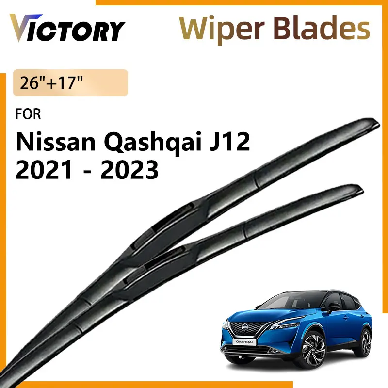 2x For Nissan Qashqai J12 2021 2022 2023 e-Power Car Accessories Front Wiper Blades Windshield Windscreen Window Brushes 26\