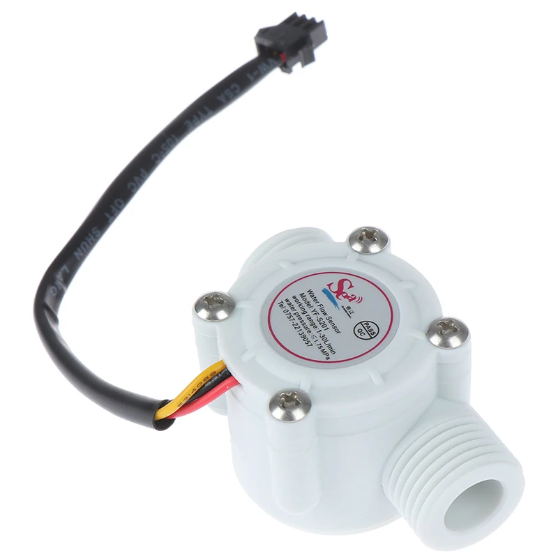 1Pc 1/2\'\' water flow sensor control effect flowmeter hall 1-30L/min for Arduino