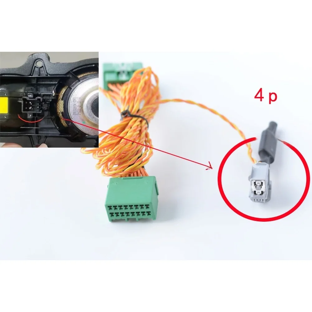 

Accessory 16-pin Booster Cable Yellow Center Speaker Cable 4-pin Speaker Interface Plug-and-play Installation Car Audio Upgrade