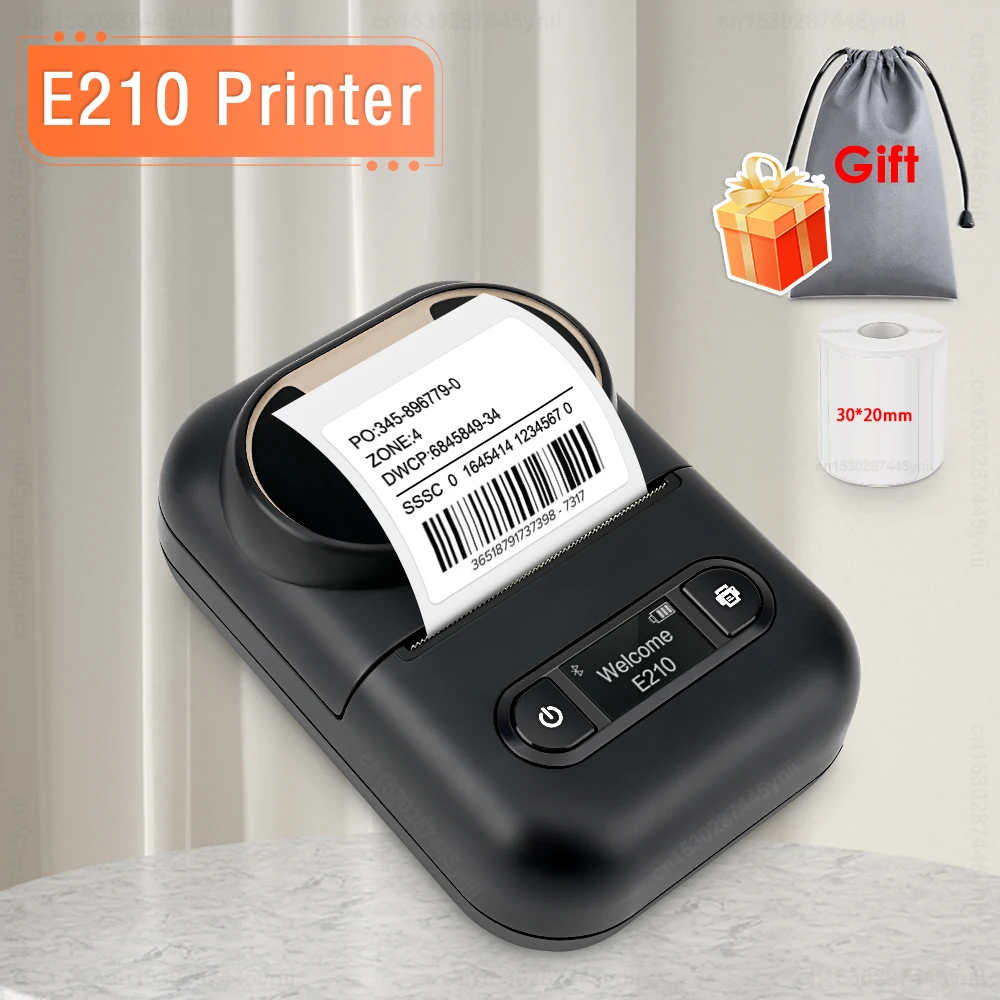 Adhesive Thermal Label Printer E210 Mini Wireless Bluetooth Label Maker similar as Niimbot B21 Label Machine Home Use Office