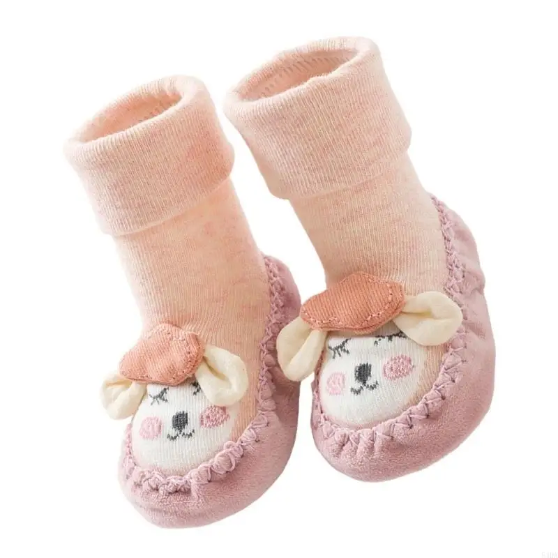 54DA 1 Đôi Tất Vải Cotton Chống Trượt Cho Bé Tập Đi Cho Bé Từ 0-18 Tháng Tuổi