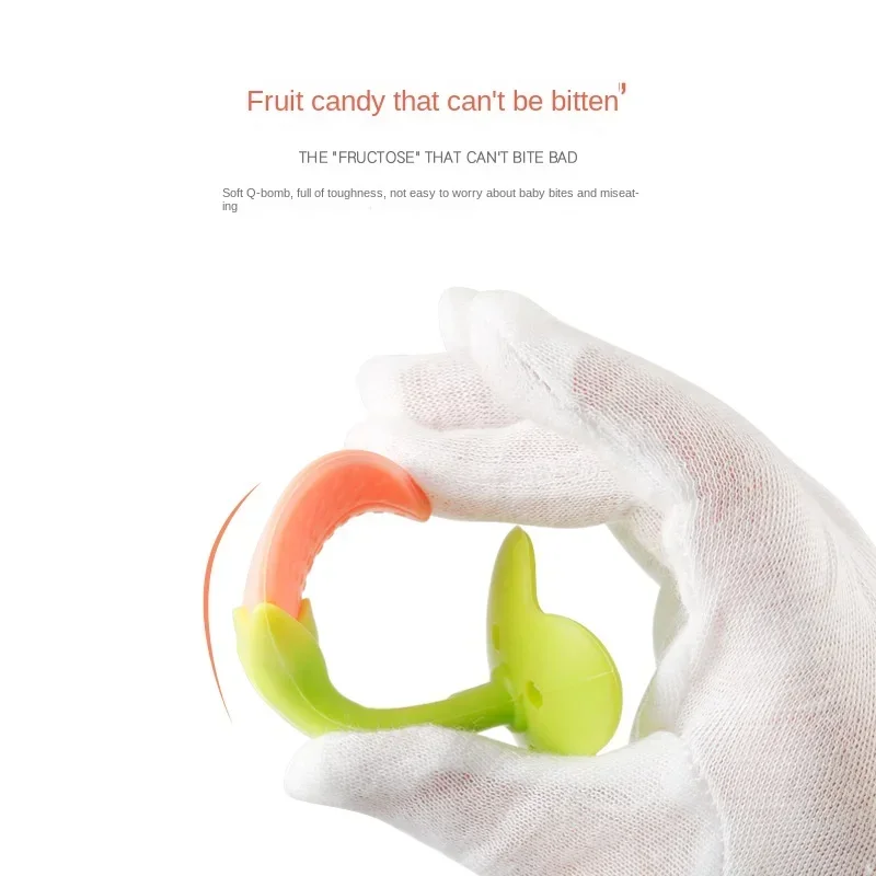 Baby Pacifier Edible Grade Silicone Fruit Gum Grinding Stick for Newborns Children\'s Contact Chewing Accessories