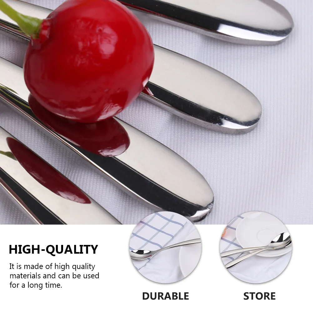 

Набор из 6 кофейных ложек из нержавеющей стали, многофункциональные ложки для смешивания чая, смузи, пива, десертов, для использования в ресторанах и барах