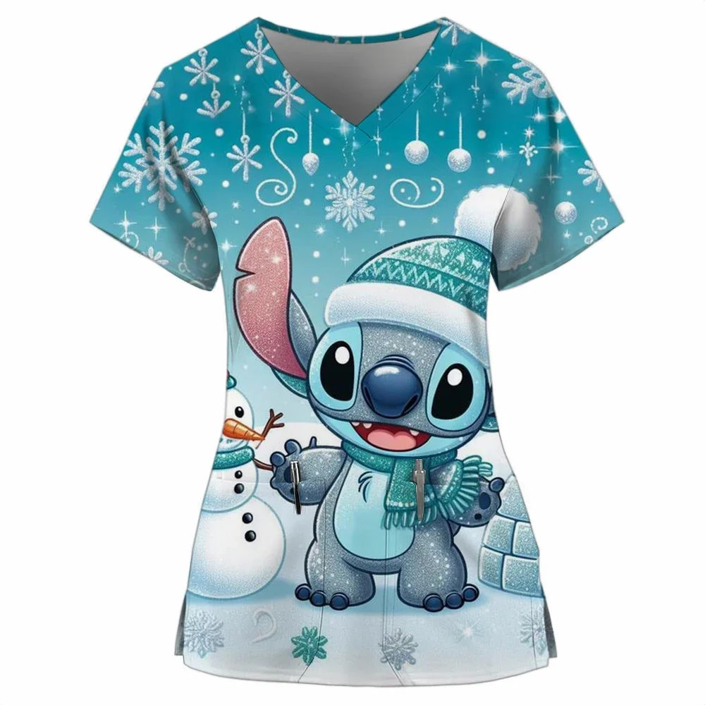 

Симпатичные рождественские женщины, новая больничная форма медсестры, костюмы Диснея, рождественские подарки, униформа, карманы для рубашек