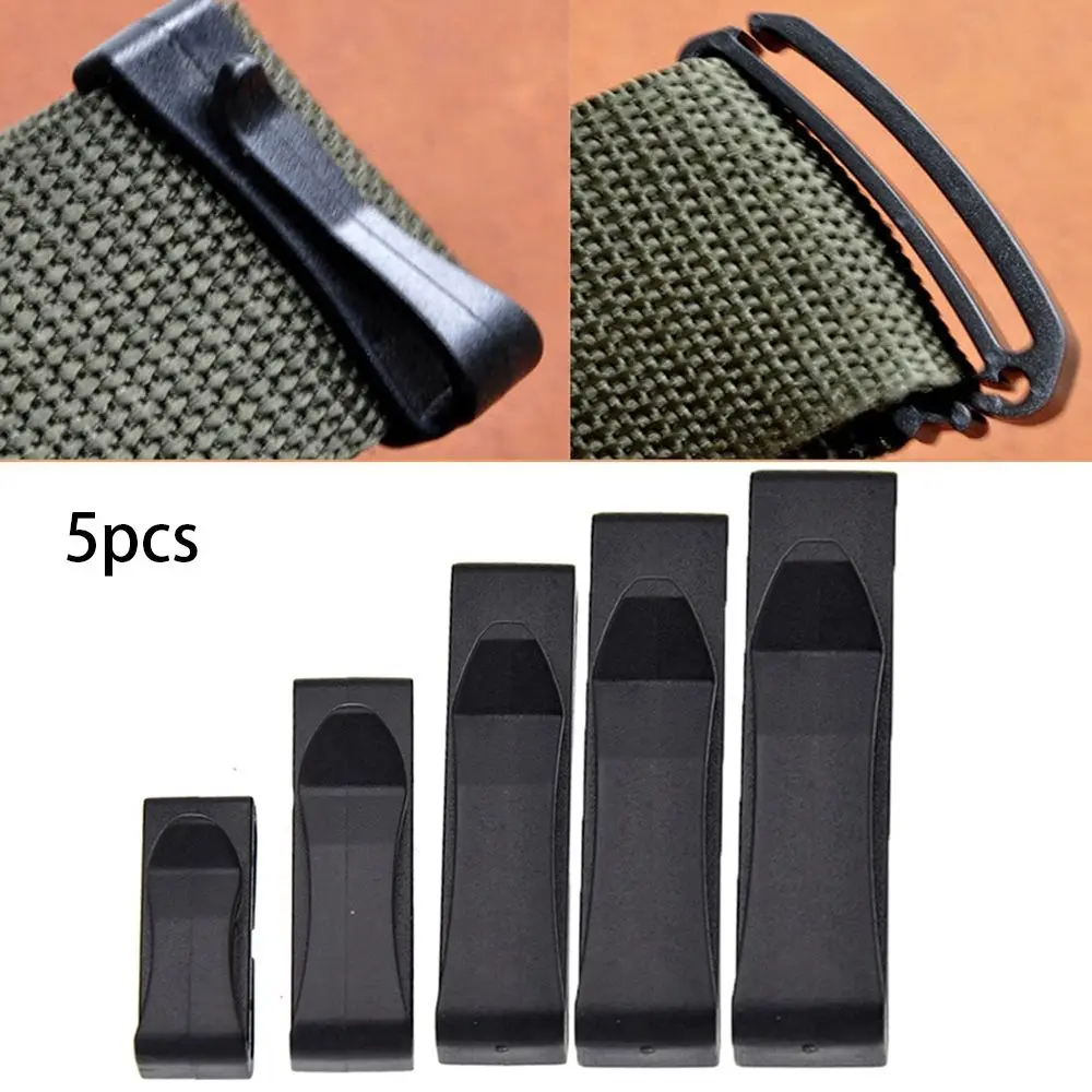 5pcs Hot Camping Hiking Bag Strap Accessories Backpack Buckles Adjust Keeper Belt end Clip Molle Webbing Buckle