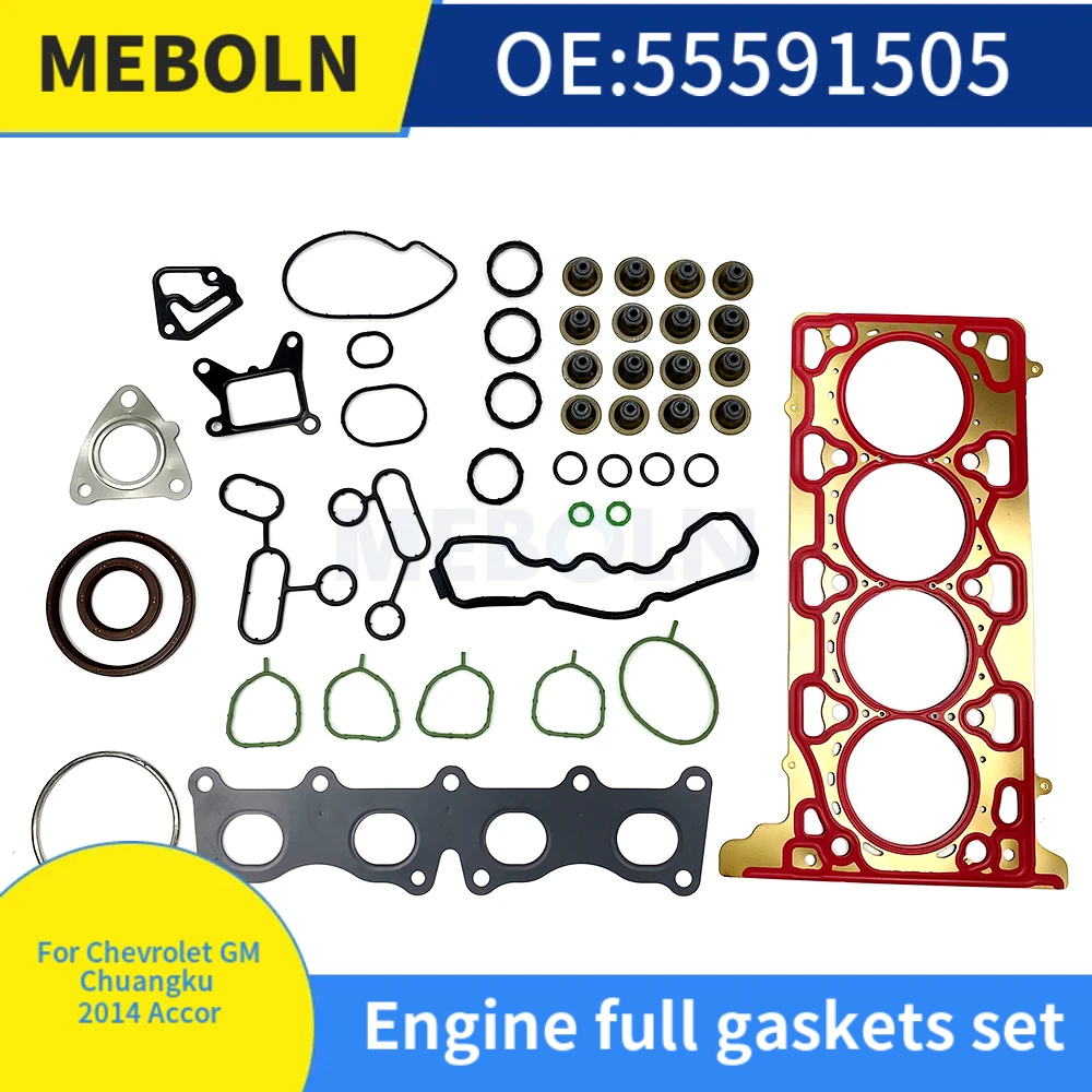 For Chevrolet GM Chuangku - 2014 Accor engine full gasket kit Cylinder head gasket StainlessRepair Kit  Car Accessories 55591505