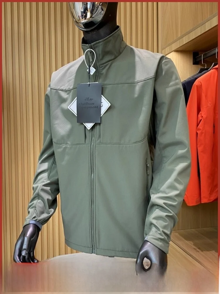 

Мужская уличная напольная мягкая бирка с воротником-стойкой и воротником-стойкой на подкладке, повседневная осенне-зимняя теплая верхняя одежда из полиэфирного волокна