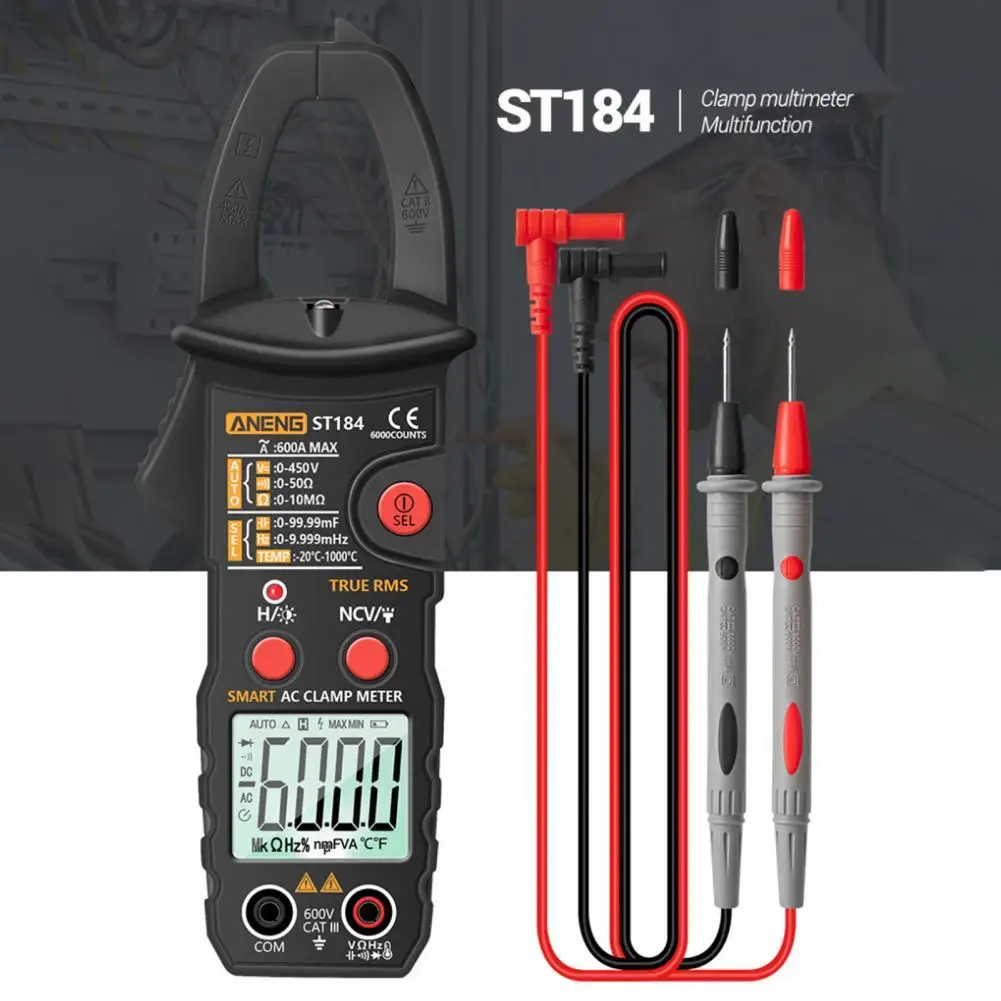 Electrical Tester Meter Durable Simple Use Diode for Home Electrician Clamp Multimeter Automatic Clamp Multimeter