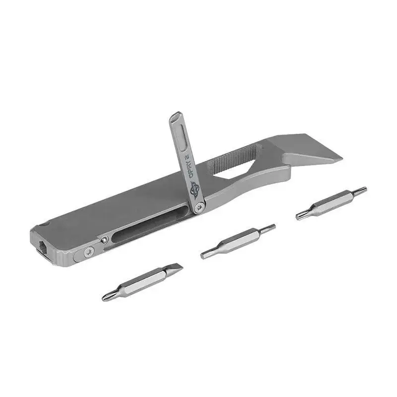 1pc High-quality Titanium Alloy Multi-functional Pry Bar Portable Bottle Opener Screwdriver EDC Hand Tools