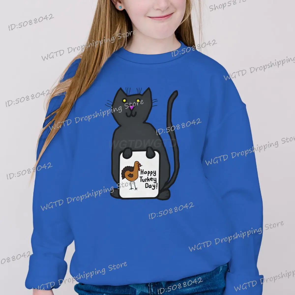 عيد سعيد للأطفال ملابس الخريف متعة تركيا الشكر بلوزات 2025 الأطفال طويلة الأكمام بلايز 3-12 سنة البلوز #3