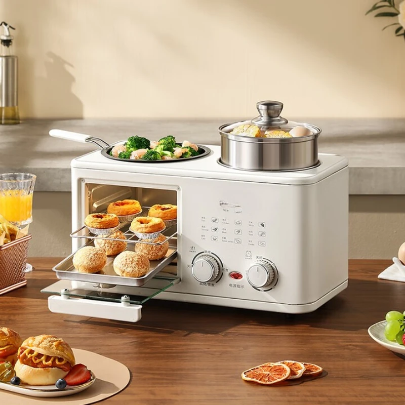 

Breakfast machine multi-functional four-in-one, steaming and baking integrated toaster, fried egg baking cooking pot